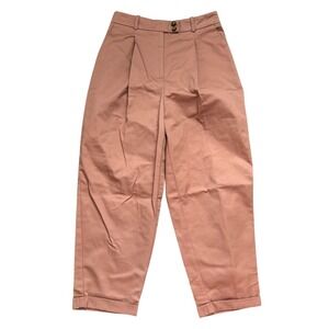 TopShop Pleated Balloon Leg Trousers Size 4 Rose Pink High‎ Rise